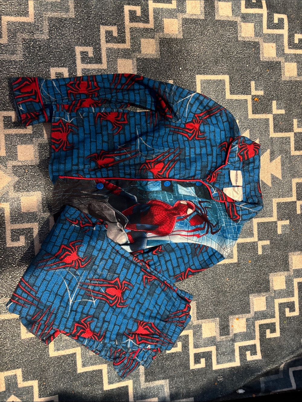 Spiderman Blue and Red Kids Pajama Set